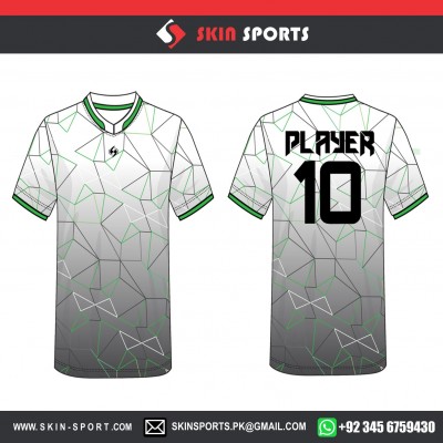 DIGITAL WHITE CRYSTAL   SOCCER JERSEYS